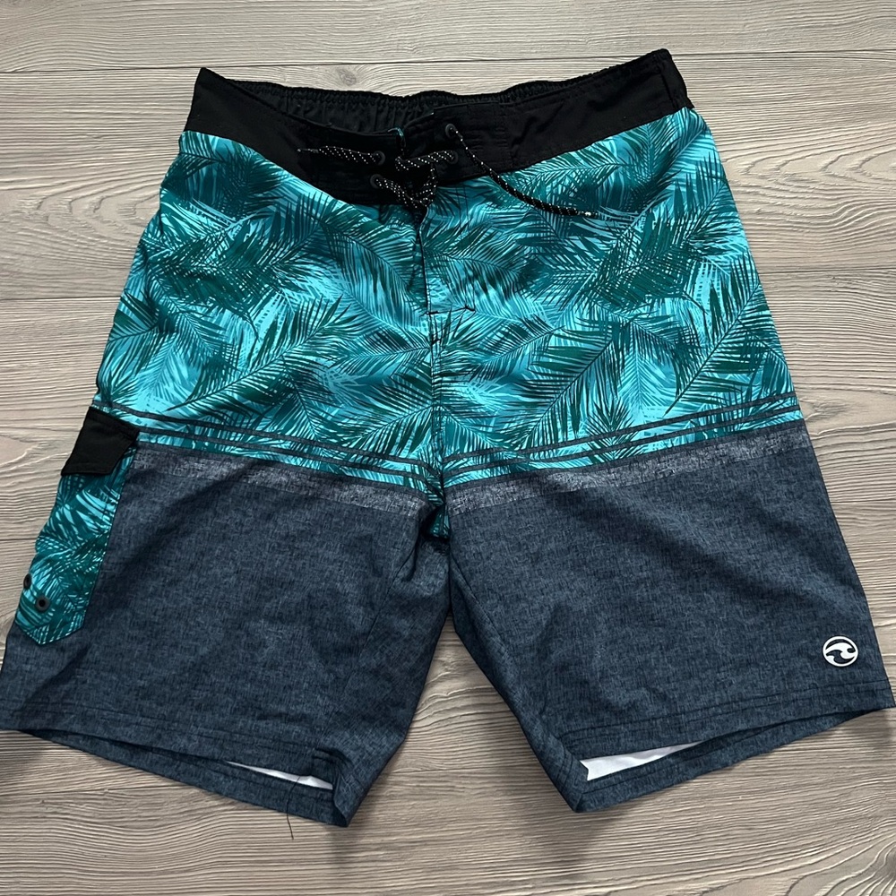 Ocean current swim trunks